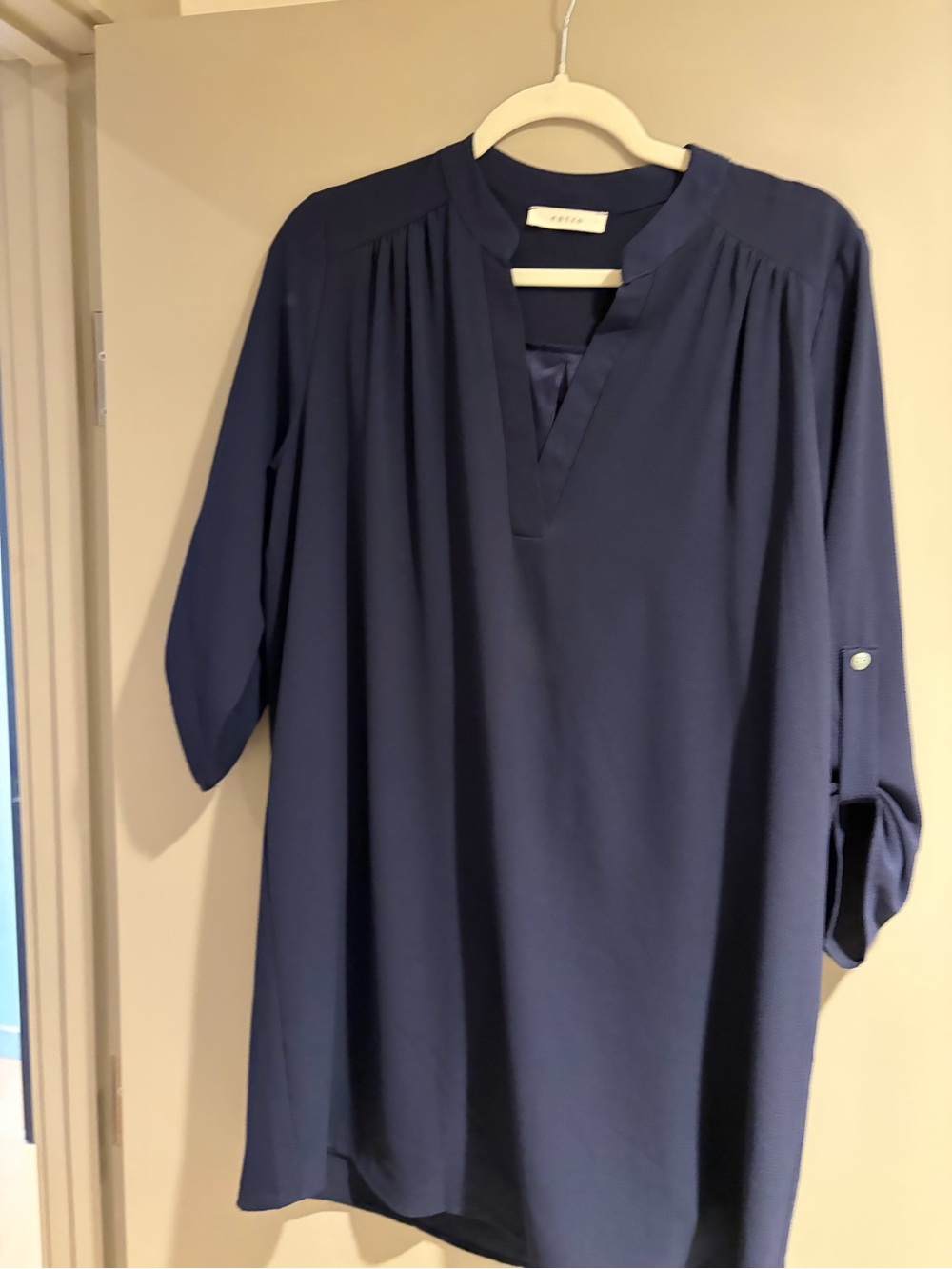 Navy V-Neck Tunic dress